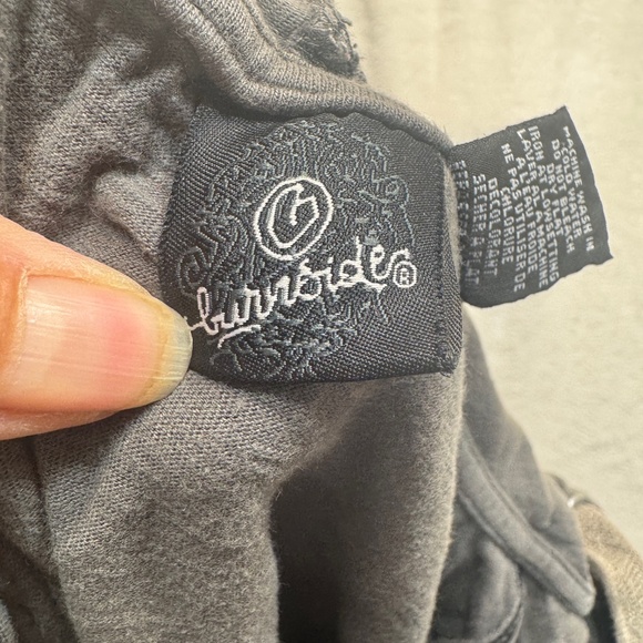 Burnside Fullzip Hoodie Mens Size Large Gray Large Graphic Pockets 100% Cotton - Picture 4 of 9